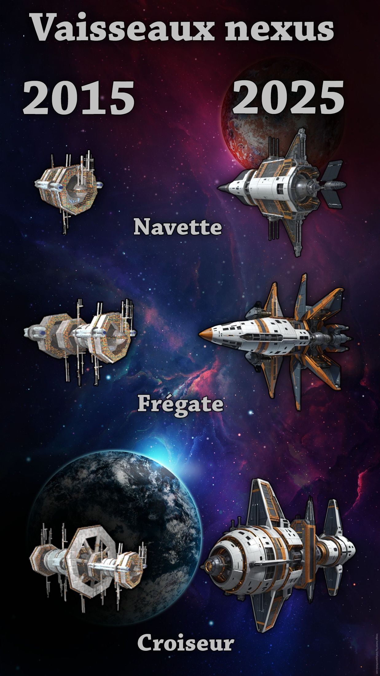 Jeu par navigateur Empirium - illustration des vaisseaux nexus